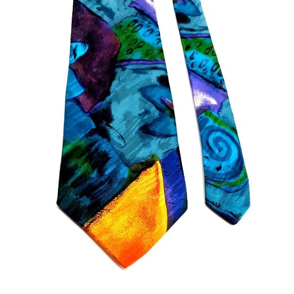 Legacy By Belle Men Necktie Business Silk Dad Gift Work Office Abstract Art B - Picture 2 of 6
